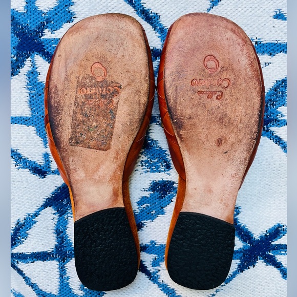 VTG Calleen Cordero Leather Studded Flat Mules - Picture 5 of 10